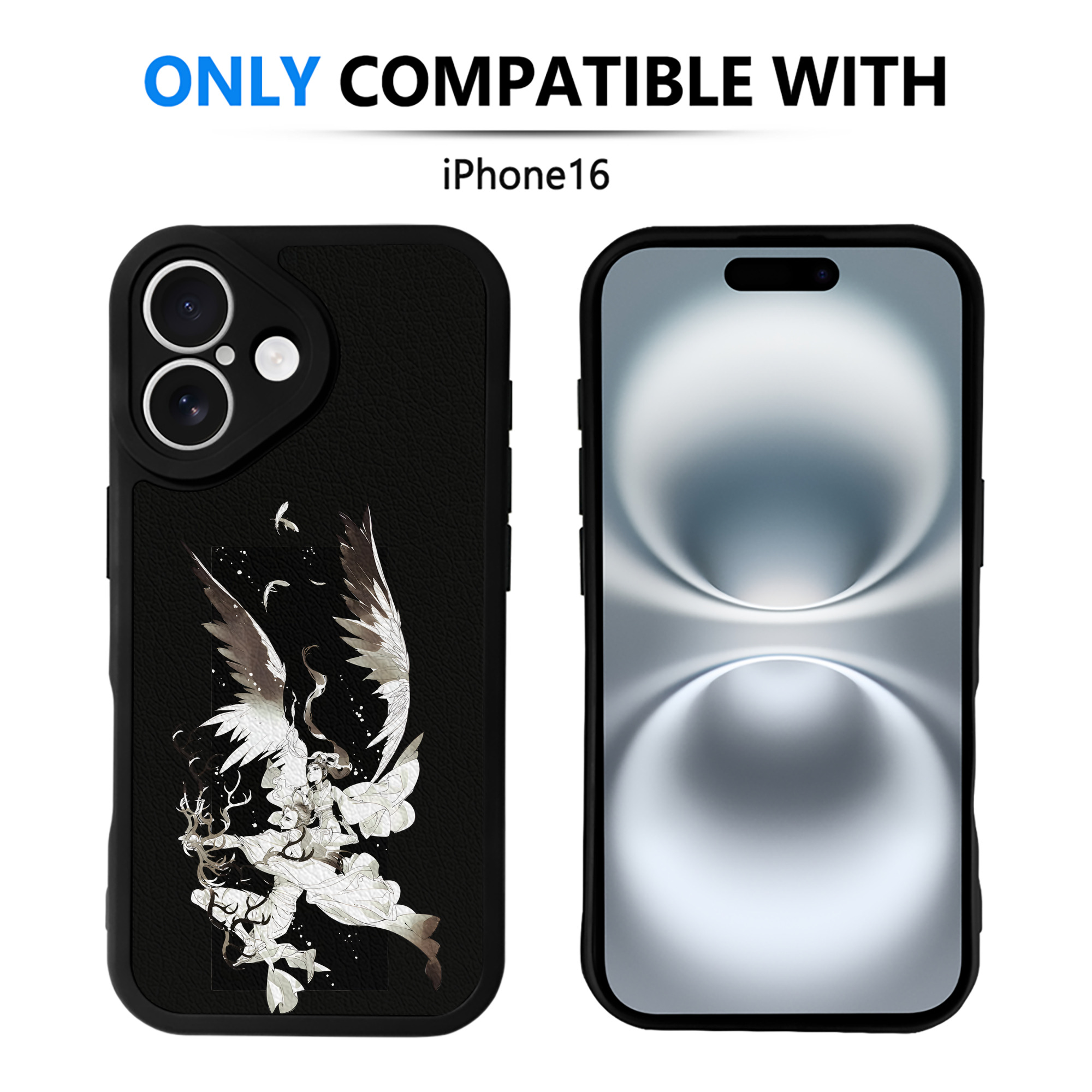 （画像用） Ne Zha 2 ナタ 魔童の大暴れ 【iPhone 16シリーズ対応】シリコンスマホケース（レザー調） 材質：シリコン